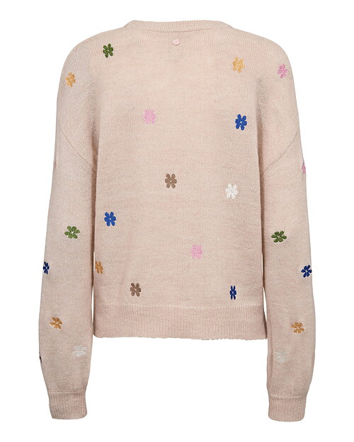 Jumper Florie beige med broderade blommor - 6