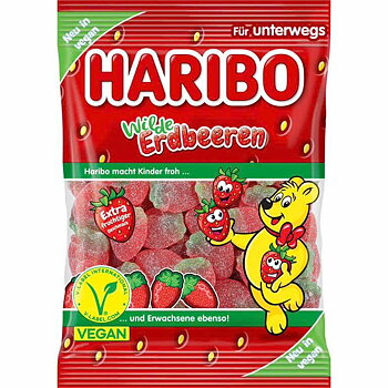 Godis wild strawberries haribo 100g