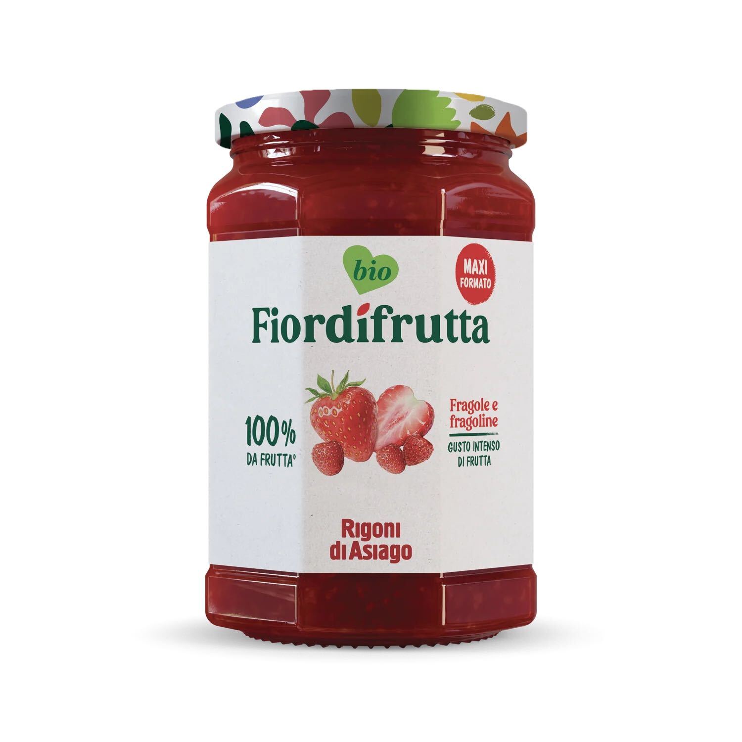 Ekologisk jordgubbsylt 600g fior di frutta