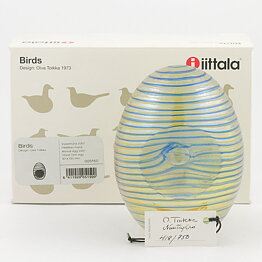 Oiva Toikka (2007) Annual Cloud Tern (Pilvitiira) Glass Egg 12 cm  <with Box>