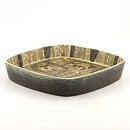 Nils Thorsson (Baca 1960s) Brown/Yellow Quadratic Bowl  27 cm  #719-2885