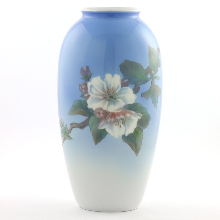 Royal Copenhagen (1960s) Vase with Apple Tree Branch Decor  27 cm  #2629-2129