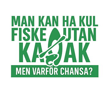 Klistermärke - Vit bakgrund - Kul fiske
