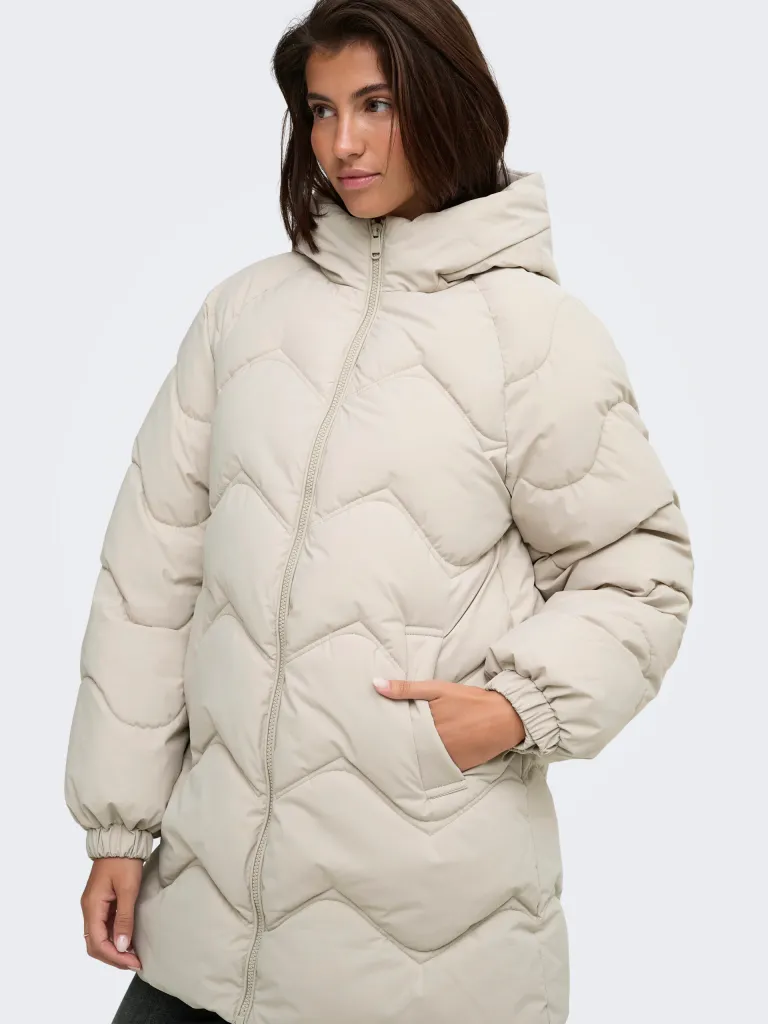 Jacqueline de Yong - Power Puffer Jacka Beige - 2