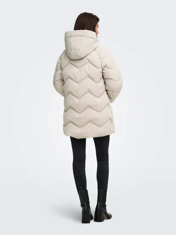 Jacqueline de Yong - Power Puffer Jacka Beige - 4