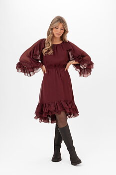 Capri Collection Aubrey Dress Cranberry
