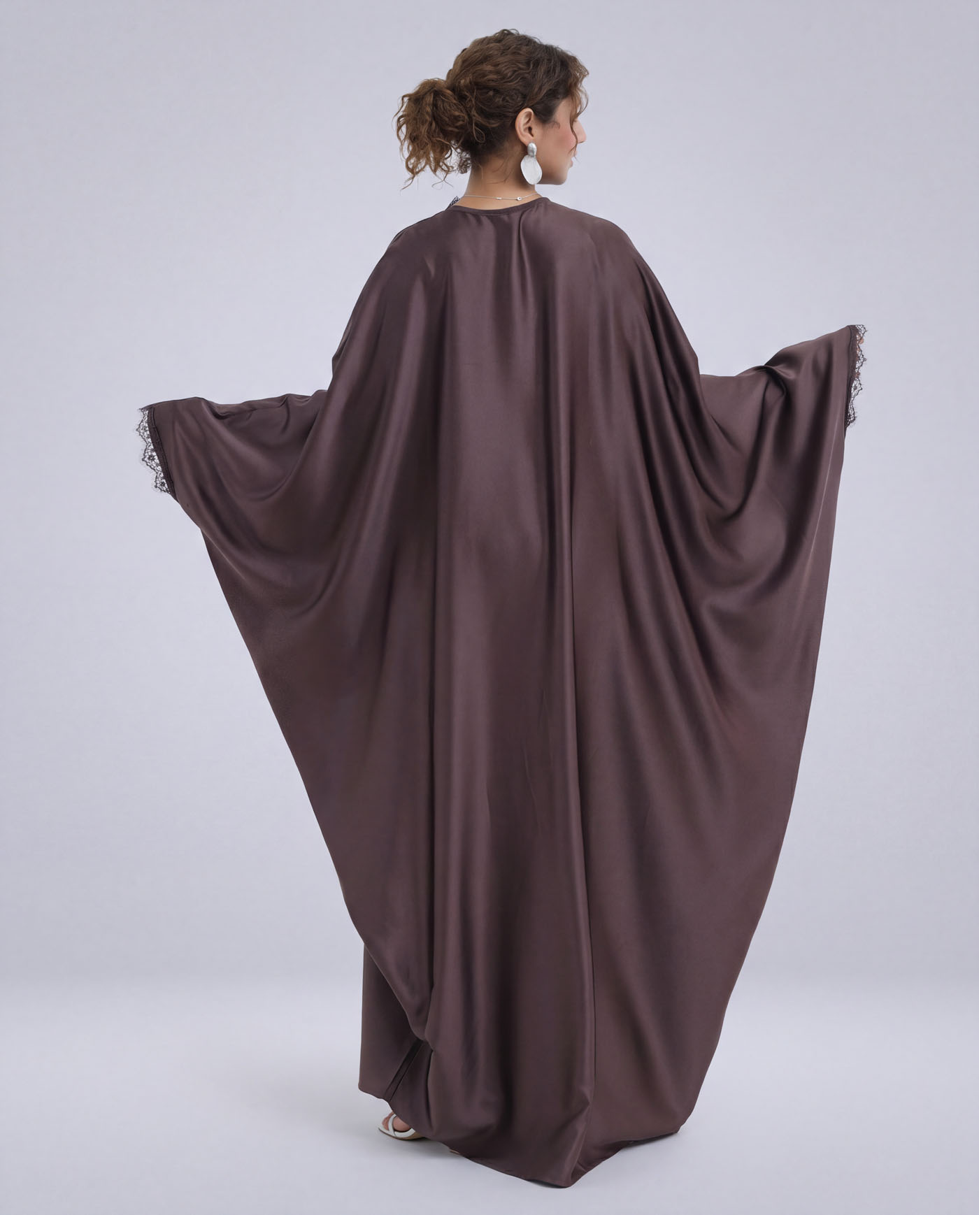 Butterfly Abaya - Mörkbrun - 3