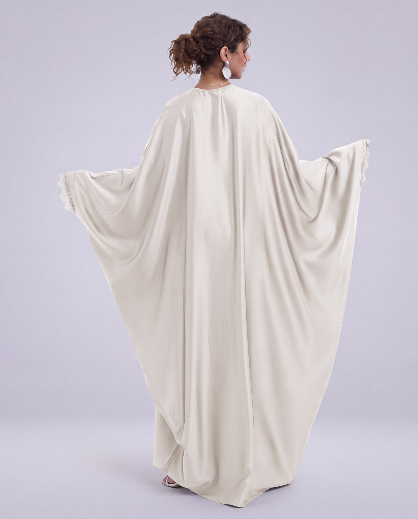 Butterfly Abaya - Kräm - 2