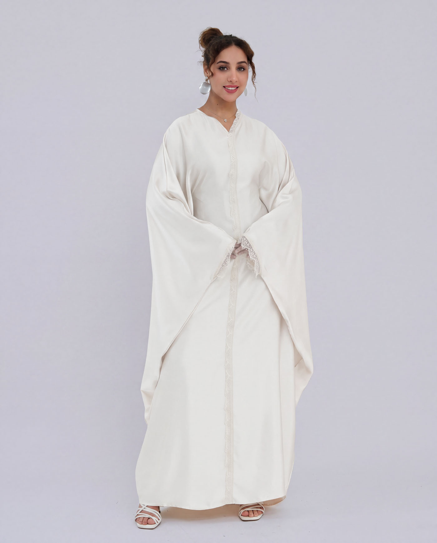 Butterfly Abaya - Kräm - 3