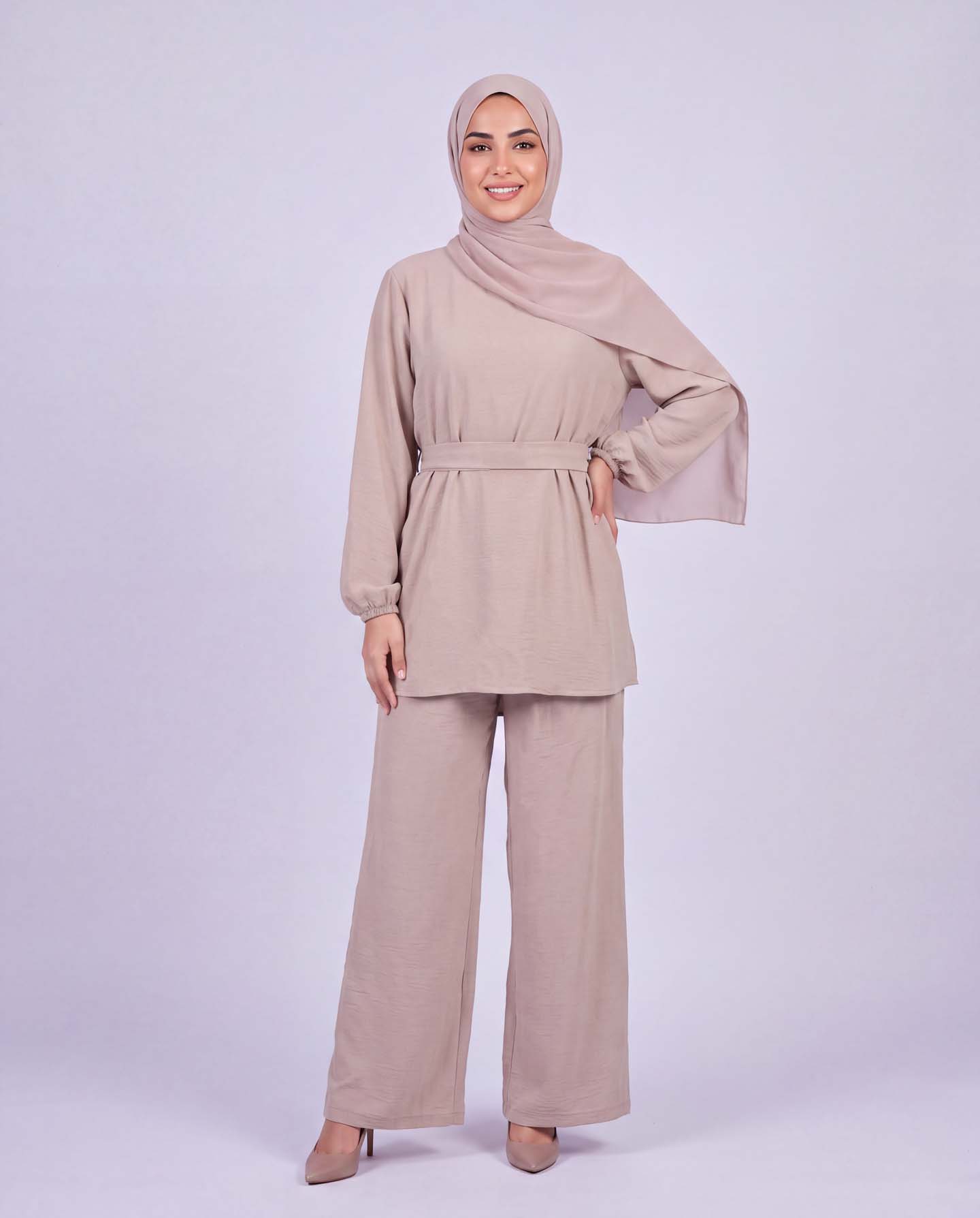 Tunic set with pants - Opera Mauve