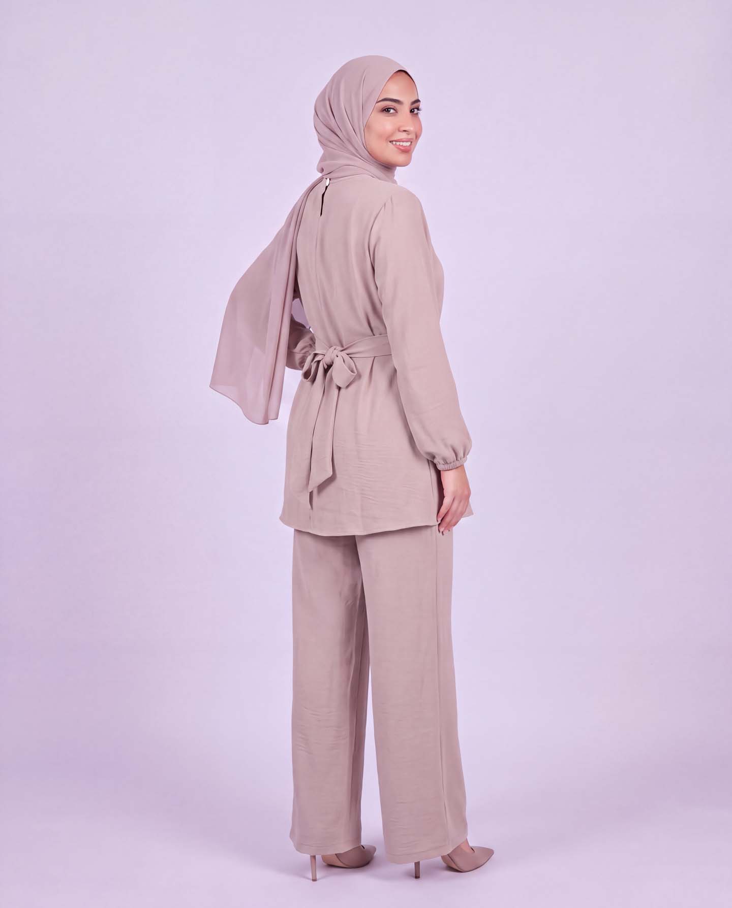 Tunic set with pants - Opera Mauve - 2