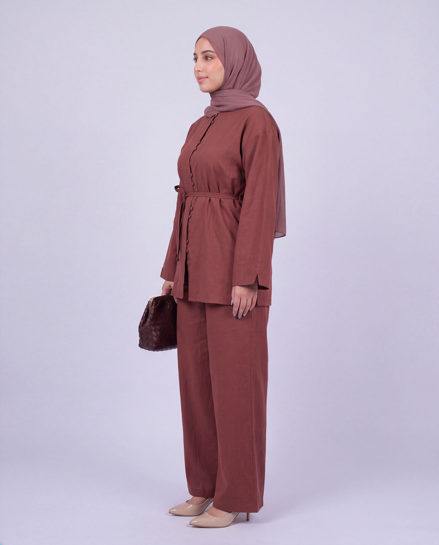 Tunic set with pants - Firebrick - 3