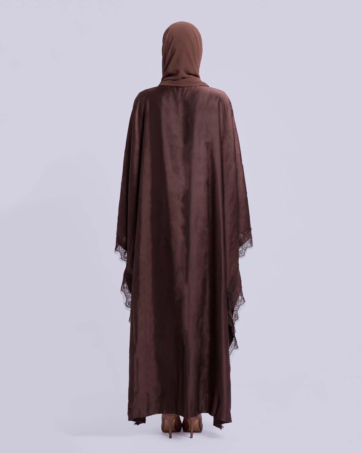 Butterfly Abaya - Mörkbrun - 3