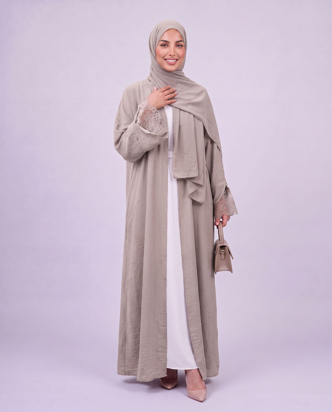 Öppen Abaya - Beige