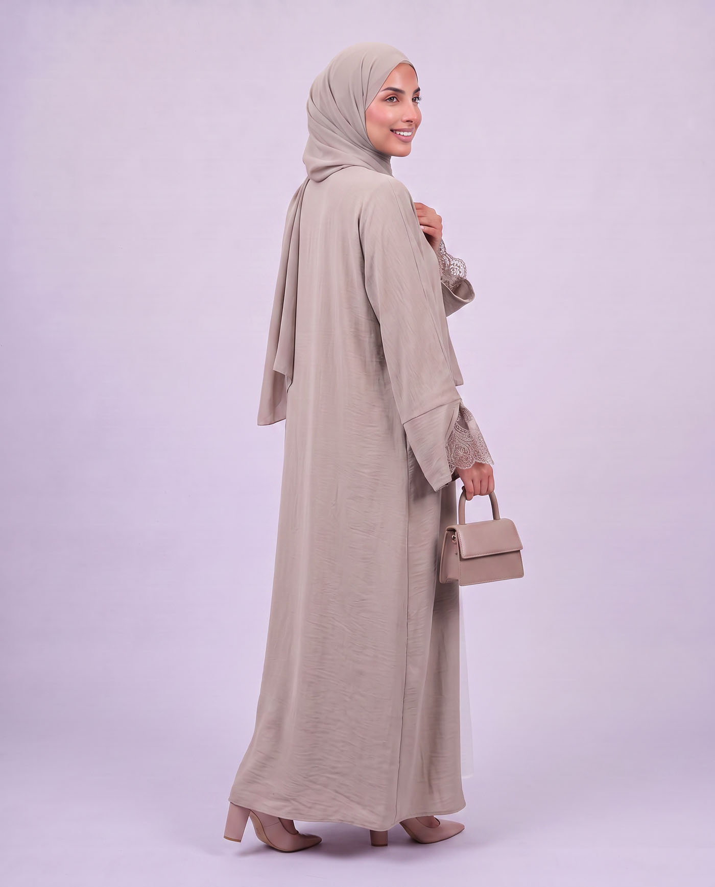 Öppen Abaya - Beige - 2
