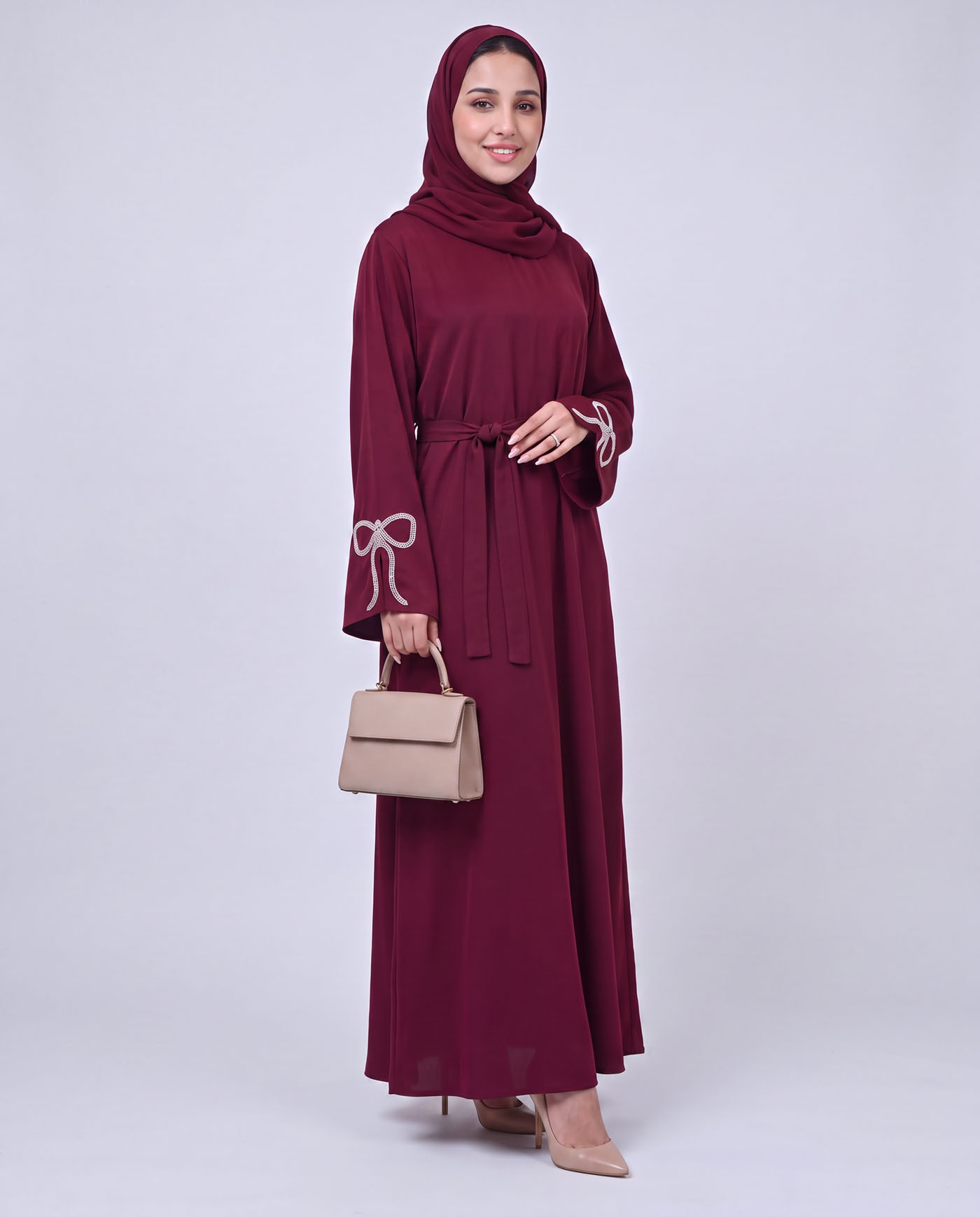 Abaya - Wine Red - 3