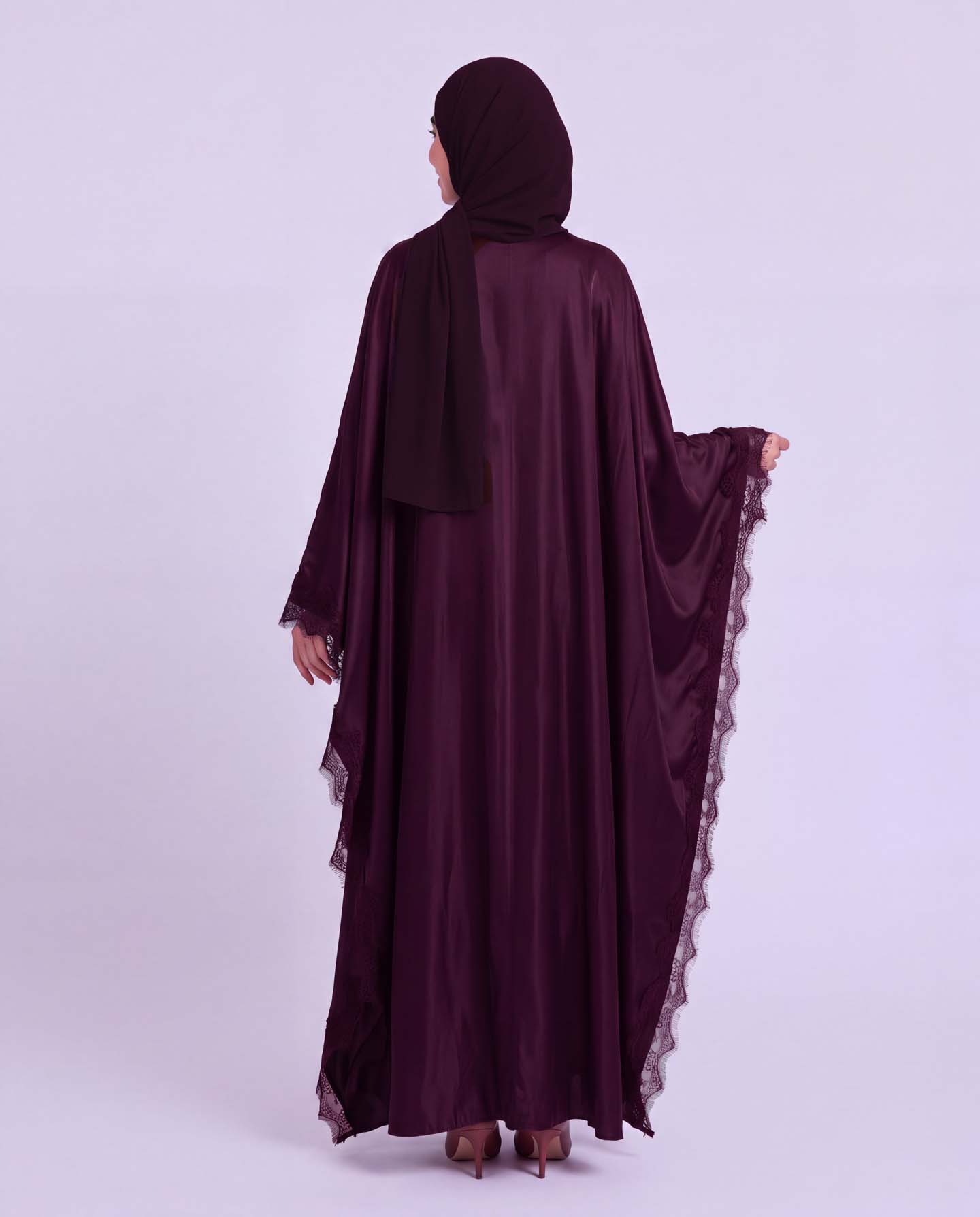 Butterfly Abaya - Purple - 2