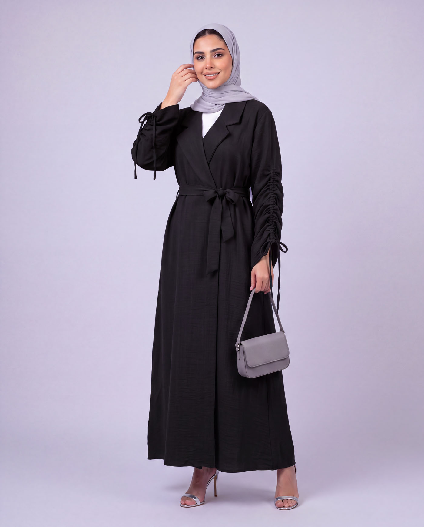 Öppen Abaya - Svart