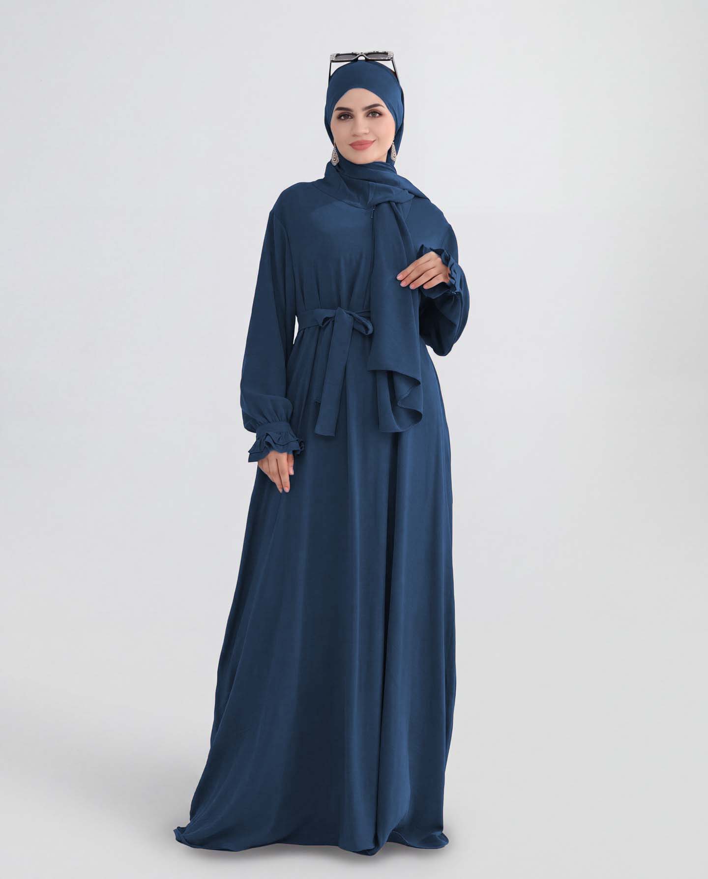 Hoodie Abaya - Navy Blue