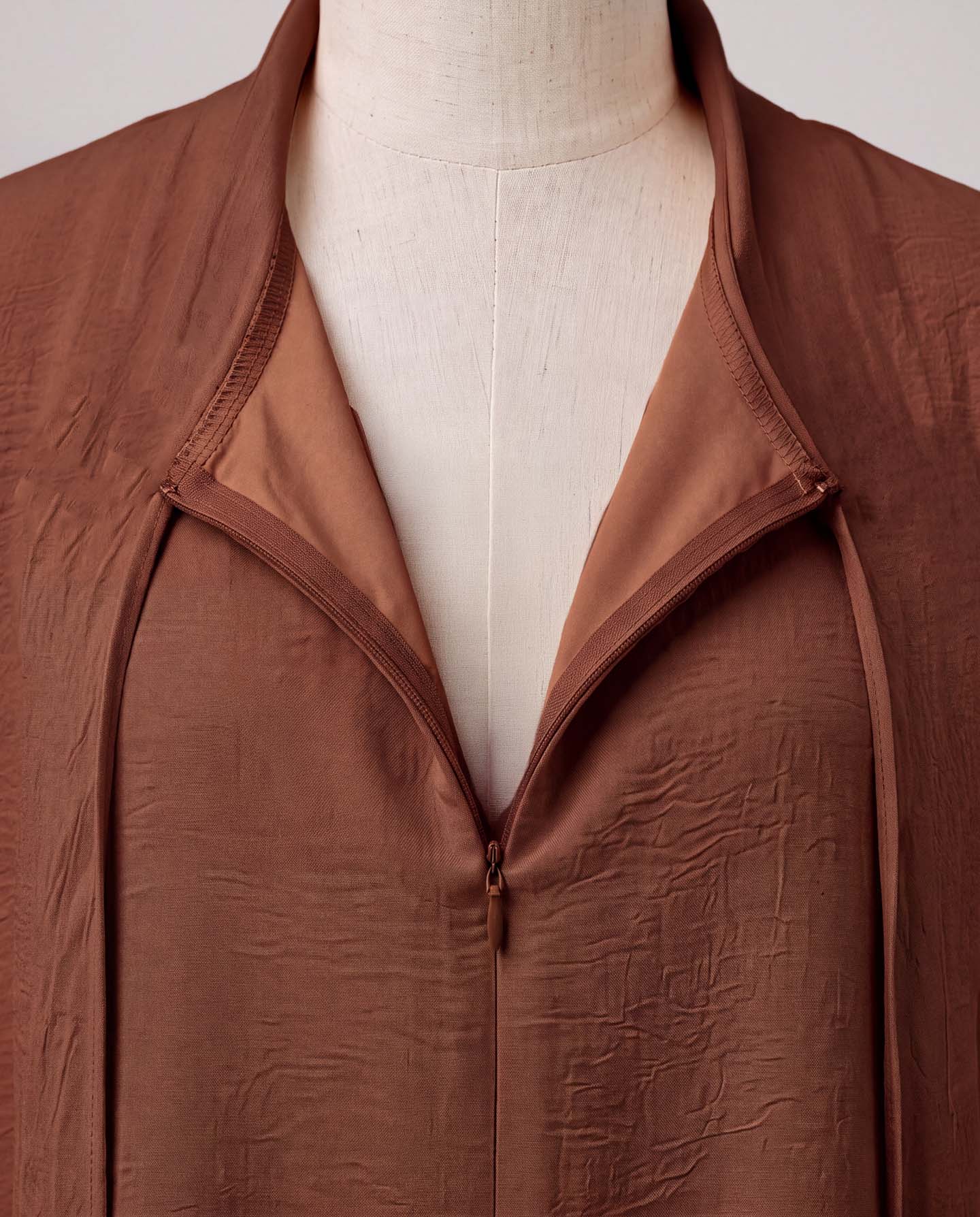 Hoodie Abaya - Dark Brown - 4