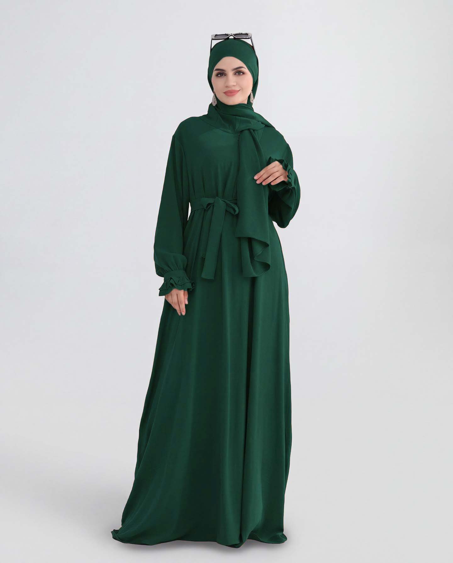 Hoodie Abaya - Dark Green