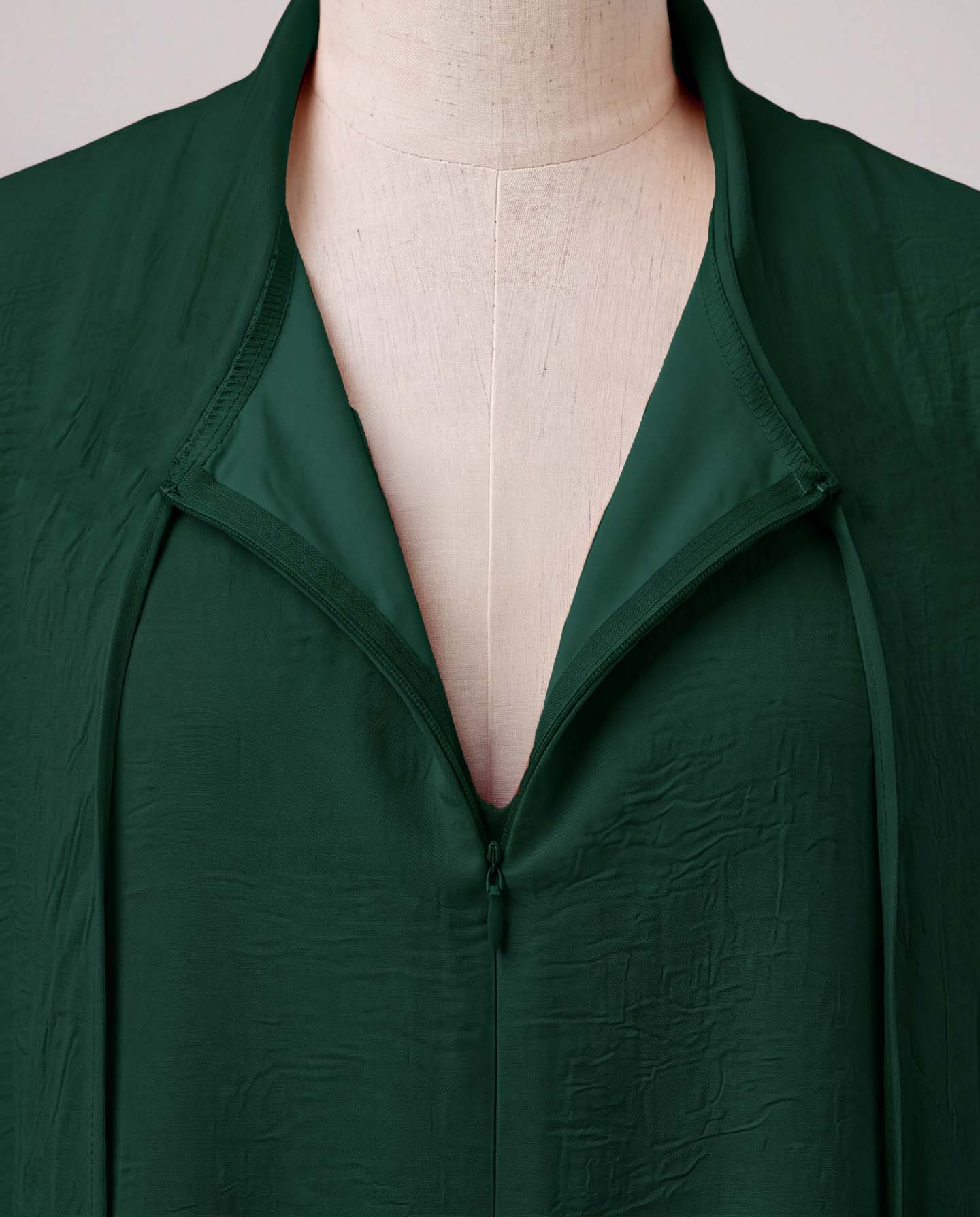 Hoodie Abaya - Dark Green - 4