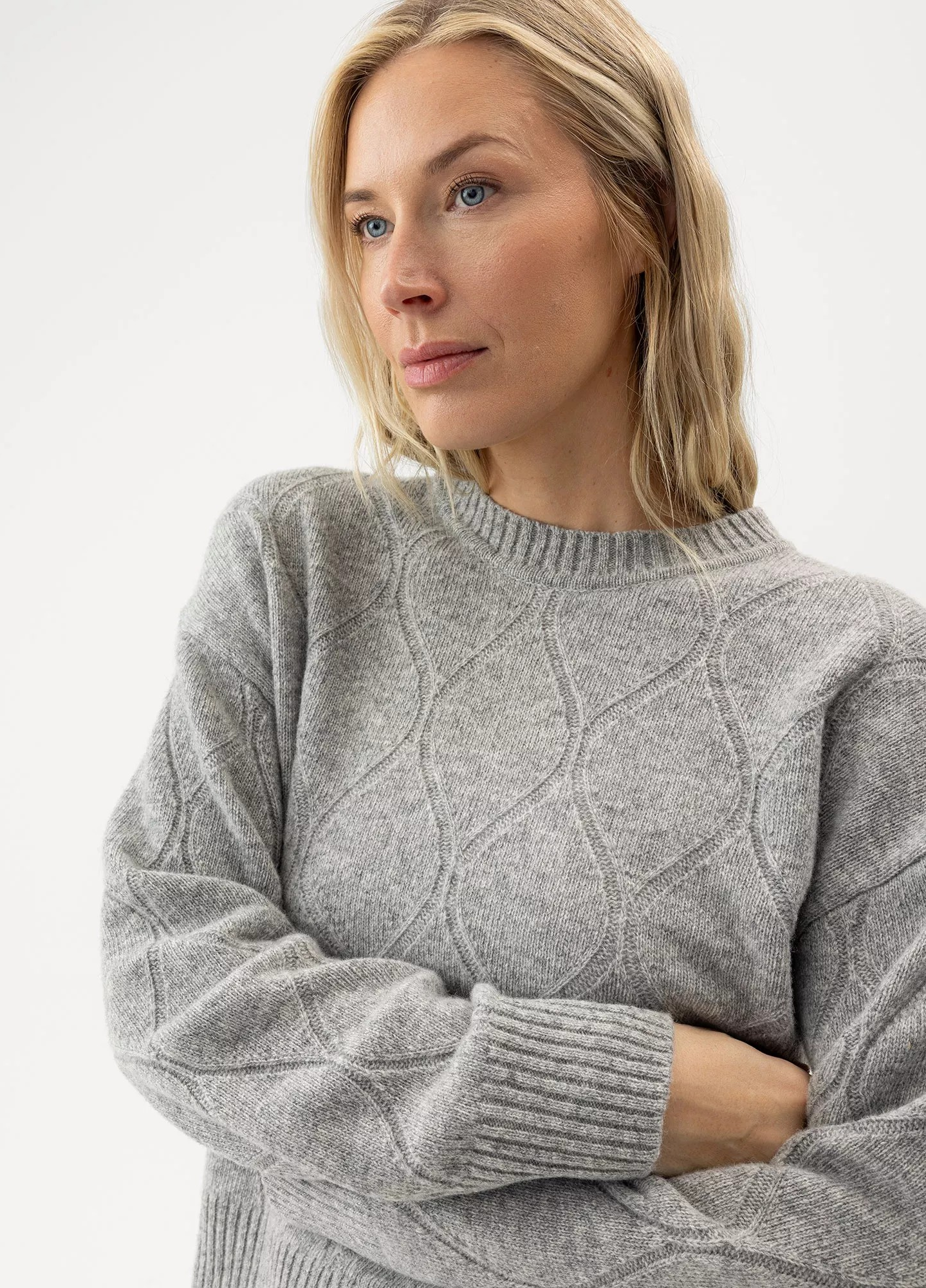 Carro Sweater - Grey Melange - Holebrook
