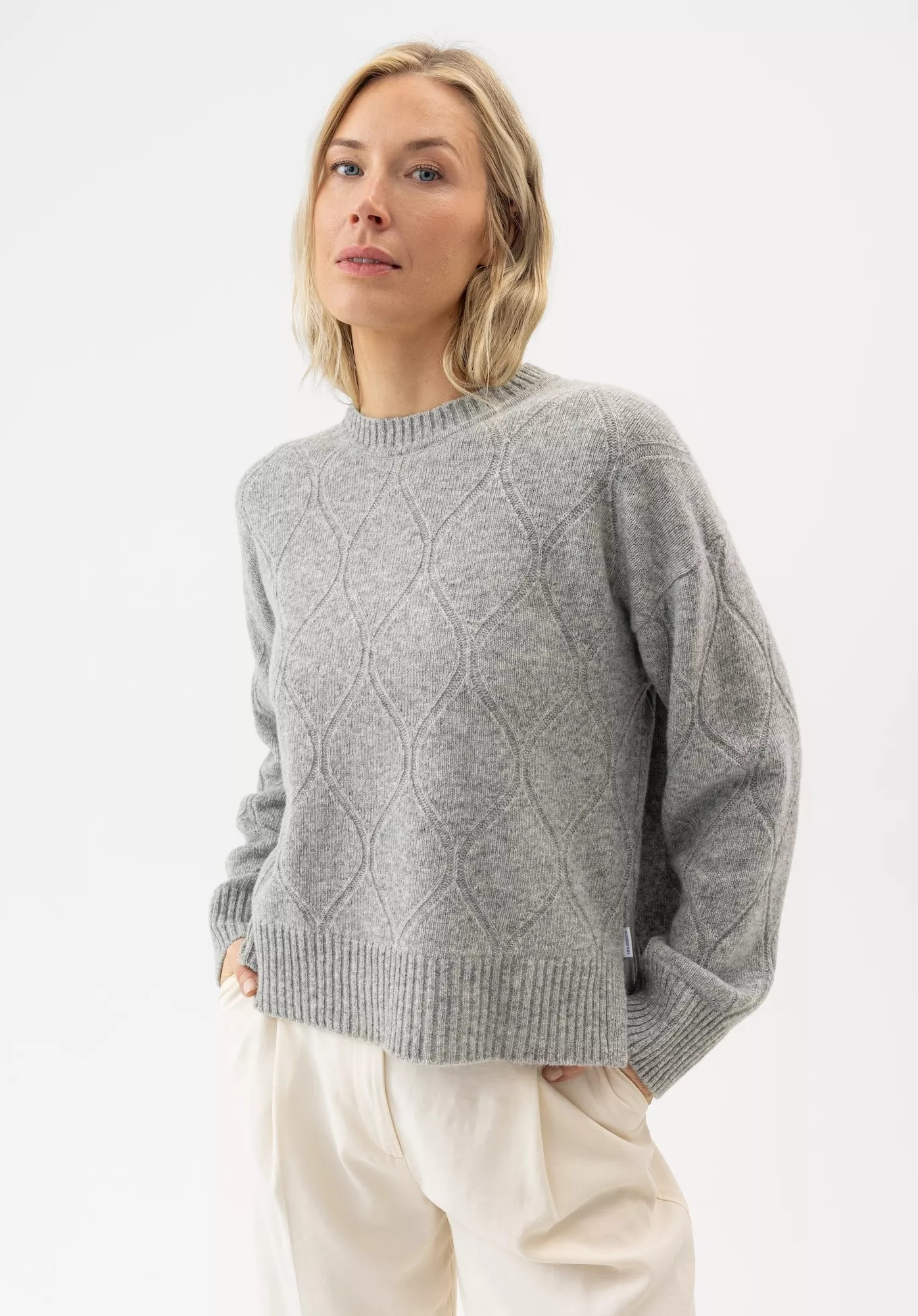 Carro Sweater - Grey Melange - Holebrook - 3