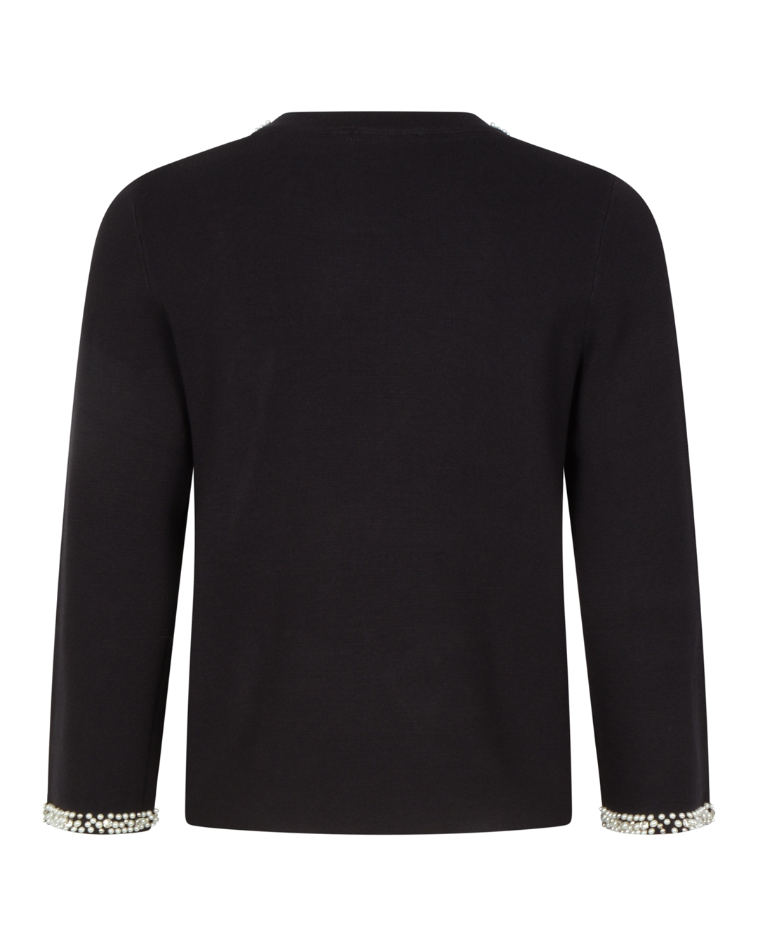 Jumper finstickad med strass/pärlor svart - 2