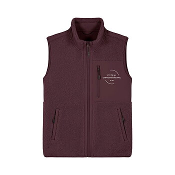 Unisex Fleece Vest Red Brown