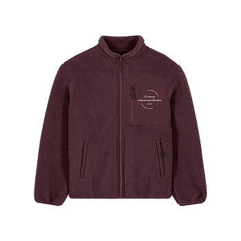 Unisex Fleece Jacket Red Brown