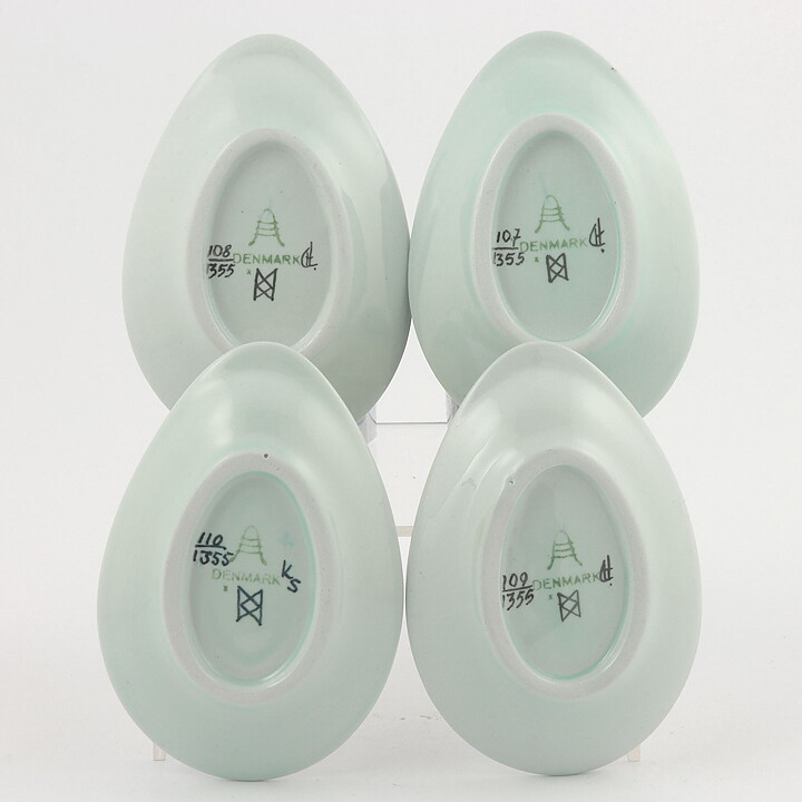 Beth Breyen (Tenera 1958) Four Dishes with Bird Decor 10 cm <with Box>