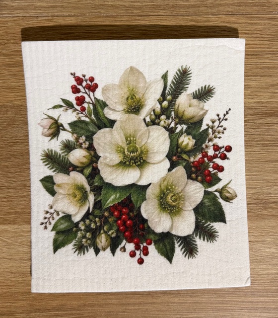Dishcloths - Christmas Flowers - 2