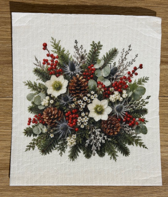 Dishcloths - Christmas Flowers - 4