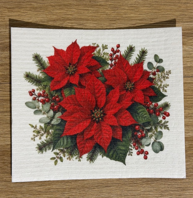 Dishcloths - Christmas Flowers - 6