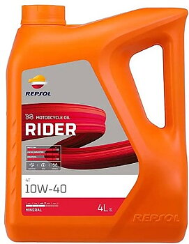 10W-40 REPSOL RIDER 4T  Mineralolja  4 Liter dunk  REP5408004