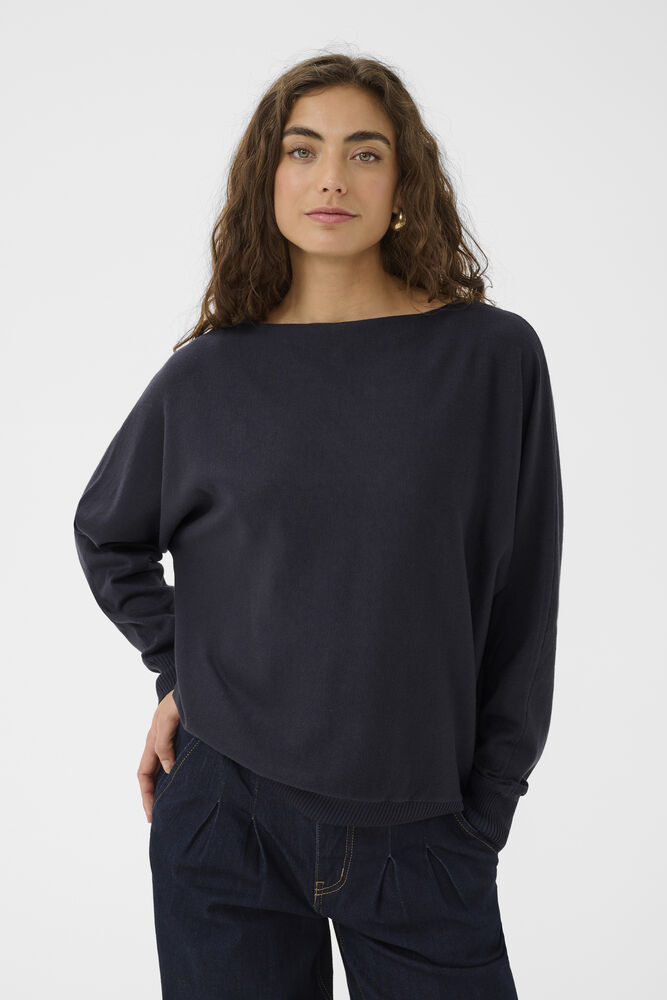 Culture Annemarie Batwing Jumper Salut Blue