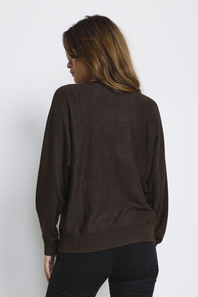 Culture Annemarie Batwing Jumper Demitasse Brown Melange - 2