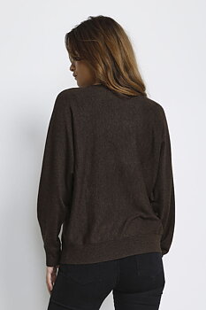 Culture Annemarie Batwing Jumper Demitasse Brown Melange