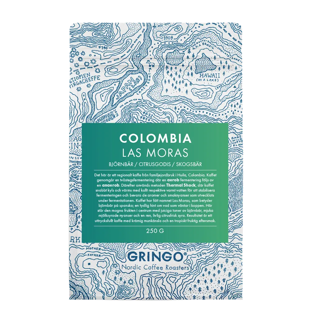 Gringo Nordic - Colombia Las Moras - Thermal shock -  Ljusrostade hela kaffebönor - 200g