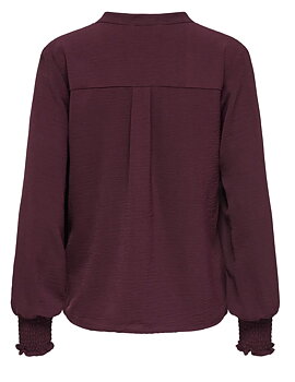 Only Mette V- Neck Smock Top Decadent Chocolate