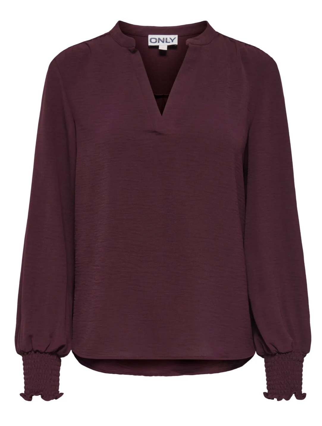 Only Mette V- Neck Smock Top Decadent Chocolate