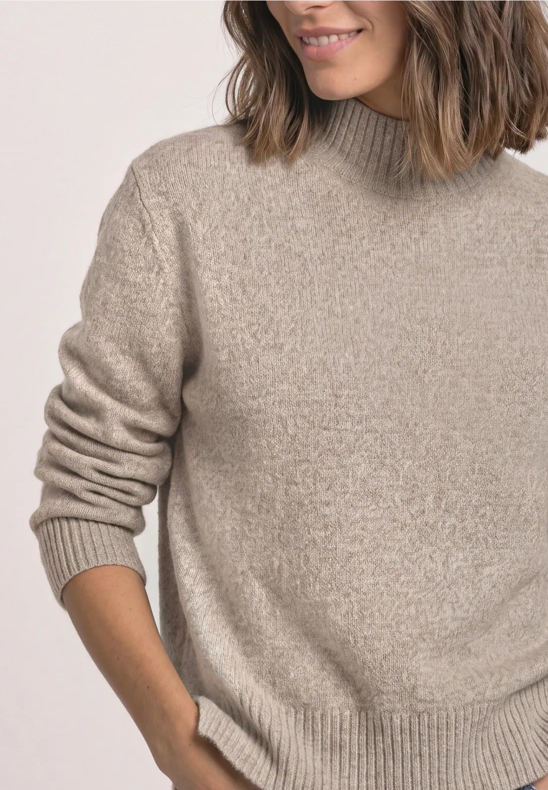 QR Cosy Mouliné Sweater - Sanded Amber - Street One