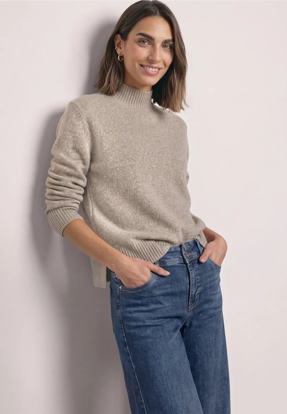 QR Cosy Mouliné Sweater - Sanded Amber - Street One