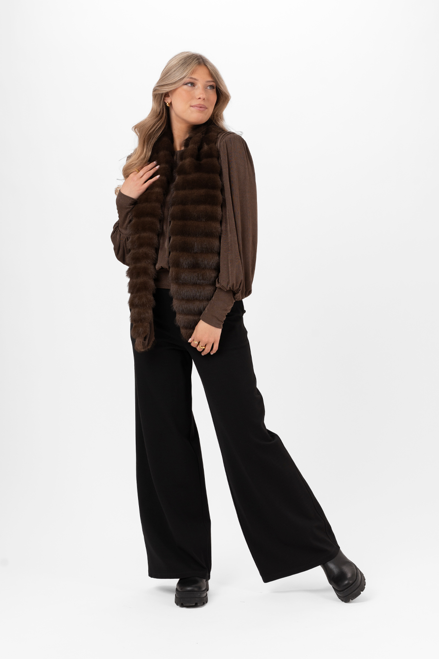 Capri Collection Minerva Scarf Coffee Brown - 3
