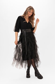 Capri Collection Tulle Dress Black