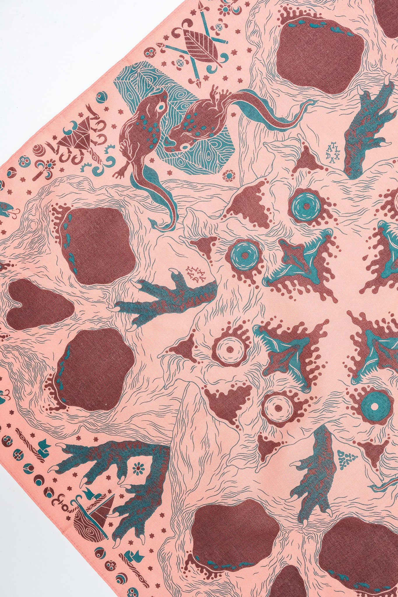 Indigofera - Loa Bandana Pink/Brown/Turquoise - 4