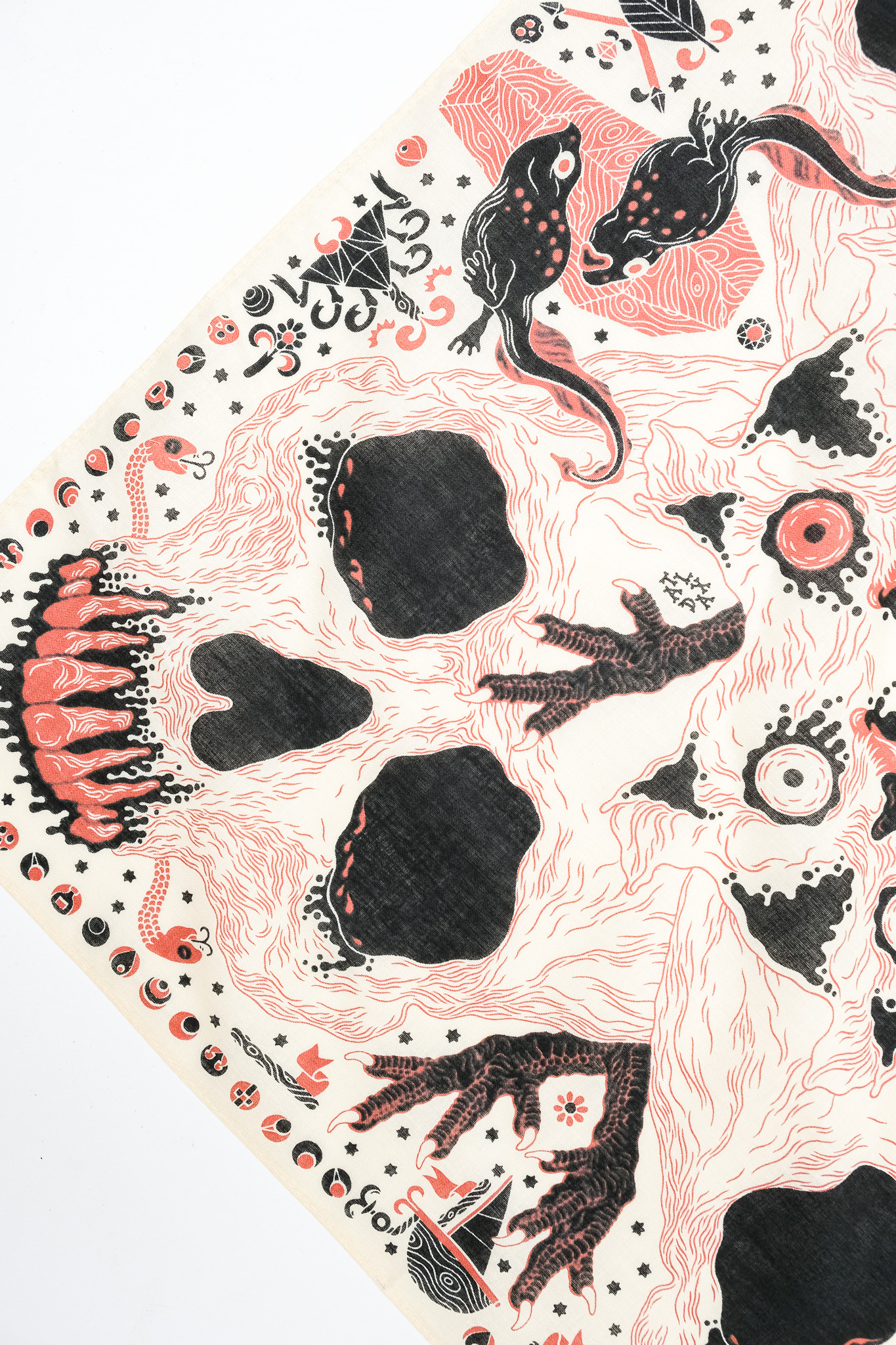 Indigofera - Loa Bandana Off White/Black/Rust - 5