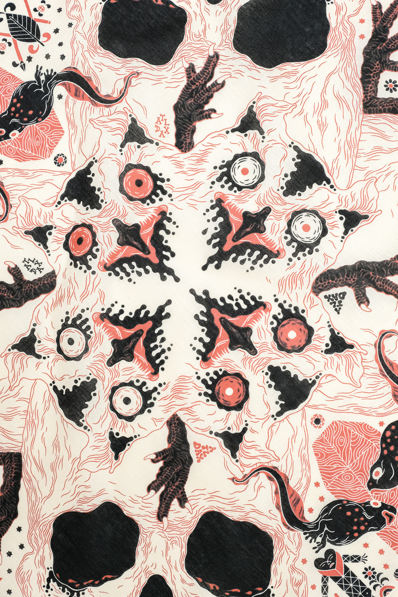Indigofera - Loa Bandana Off White/Black/Rust - 4