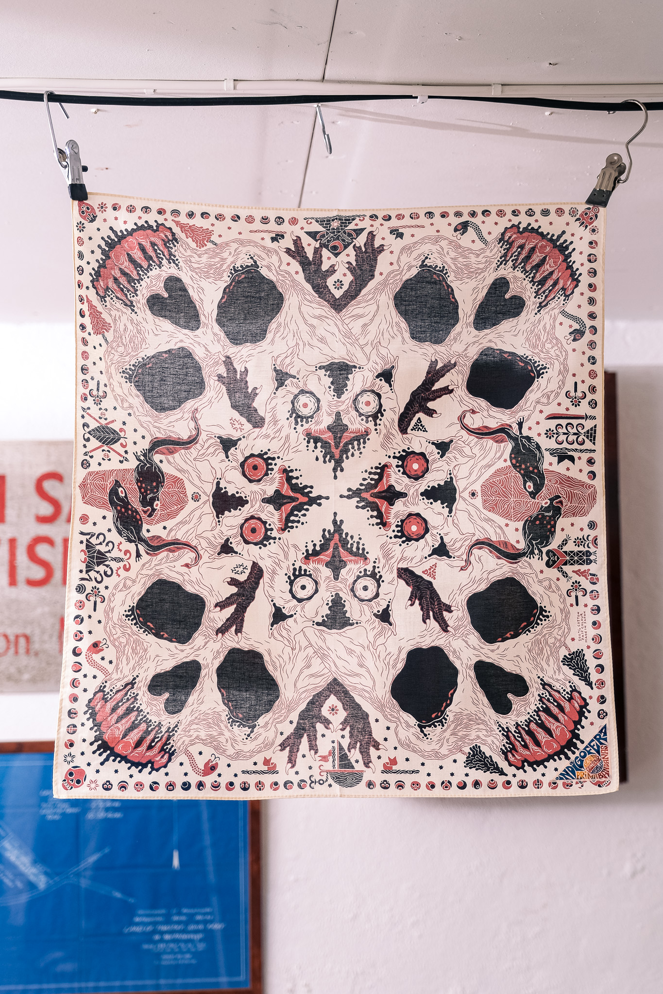 Indigofera - Loa Bandana Off White/Black/Rust